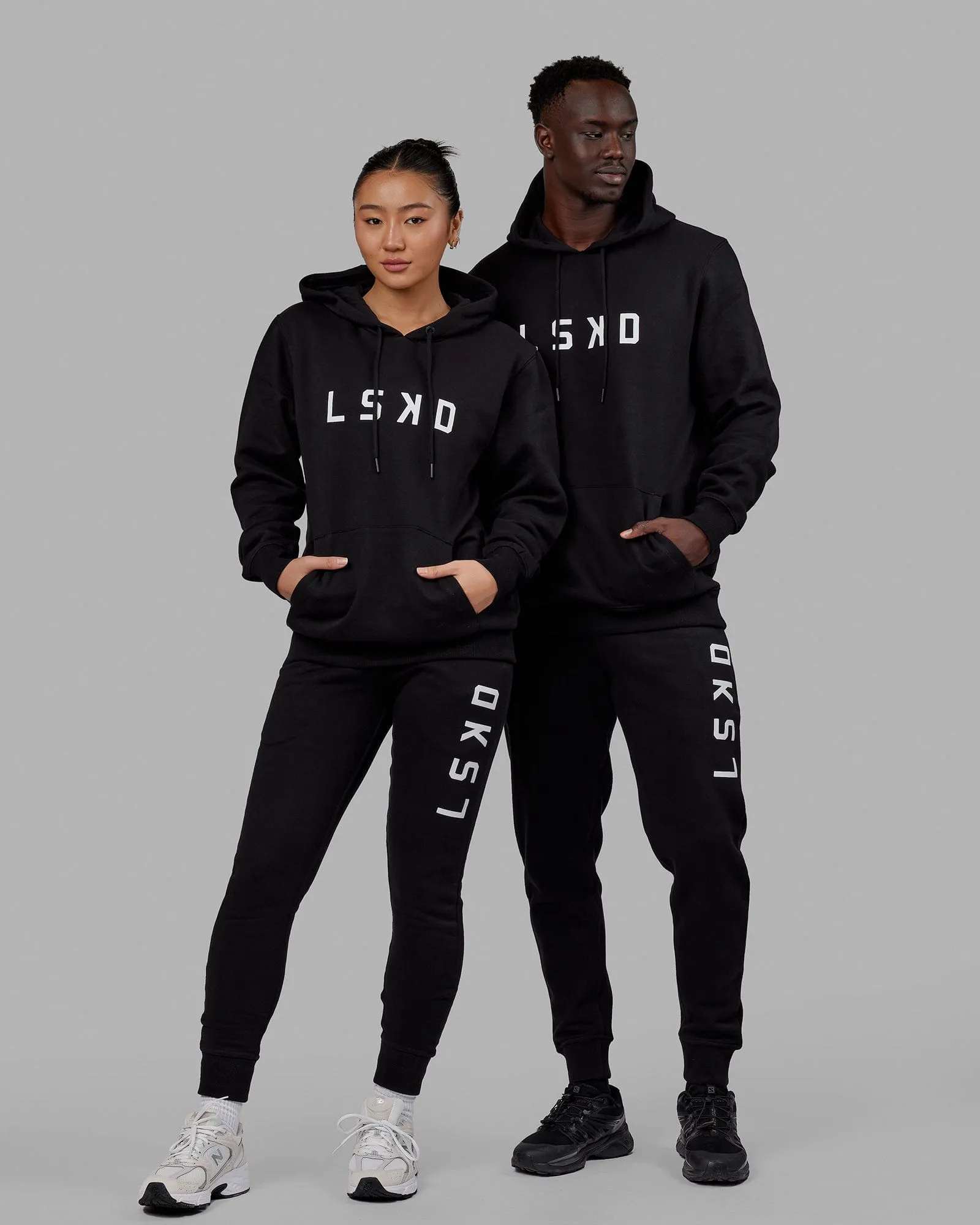 Unisex Structure Joggers - Black-White