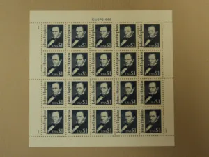 USPS Scott 2194 $1 1989 John Hopkins Full Sheet 20 Stamps Mint NH -- New