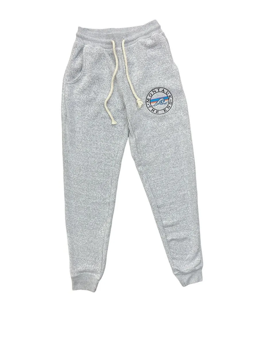 Women's Nantucket Montauk The End Wave Joggers in Oxford Grey