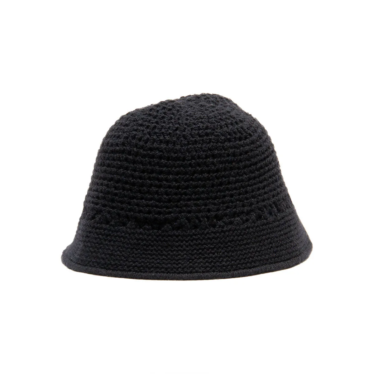 WOOL KNIT HAT - Black